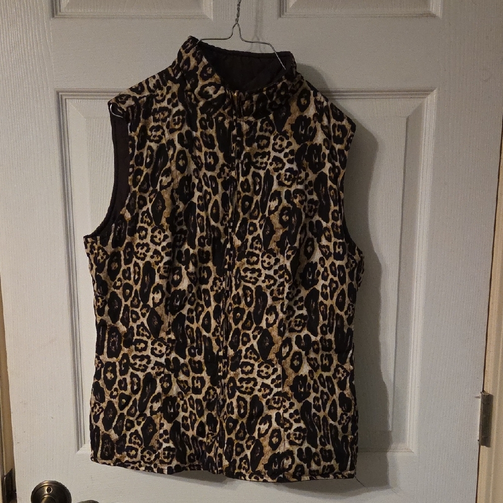 Source Unknown Leopard Print Vest - image 1